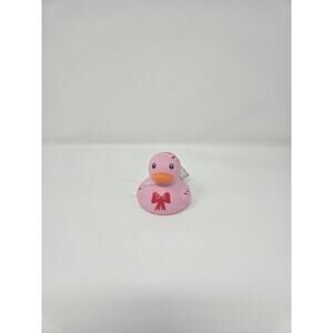 Pink Peppermint Candy Christmas Rubber Duck